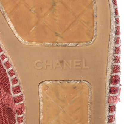 Chanel Toile CC Espadrilles 39 Red Black 7 of 12