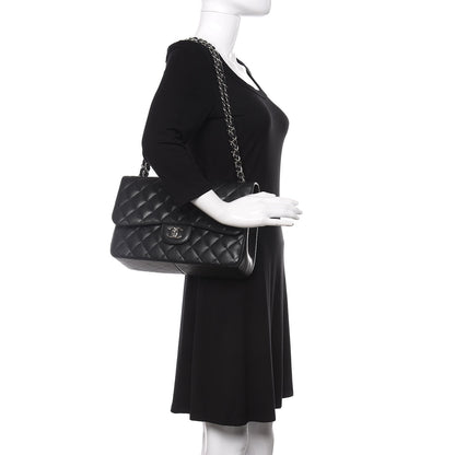 Chanel Caviar Quilted Jumbo Double Flap Black 2 of 11