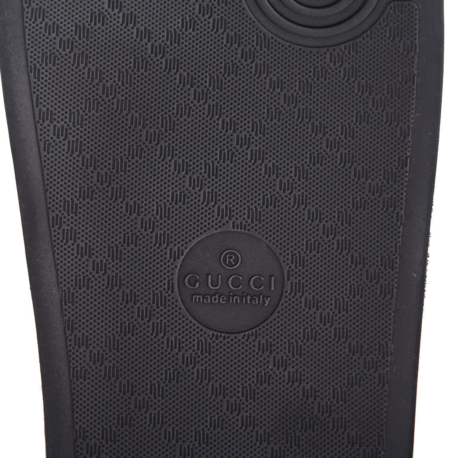 Gucci Rubber Web Mens Pool Slide Sandals 11 Black Mystic White Hibiscus Red Marine 7 of 10