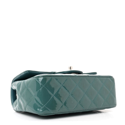 Chanel Patent Quilted Mini Rectangular Flap Turquoise 4 of 12