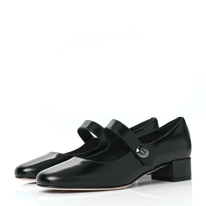 Christian Dior Brushed Calfskin Uniform 30mm Pumps 38 Black 3 of 8