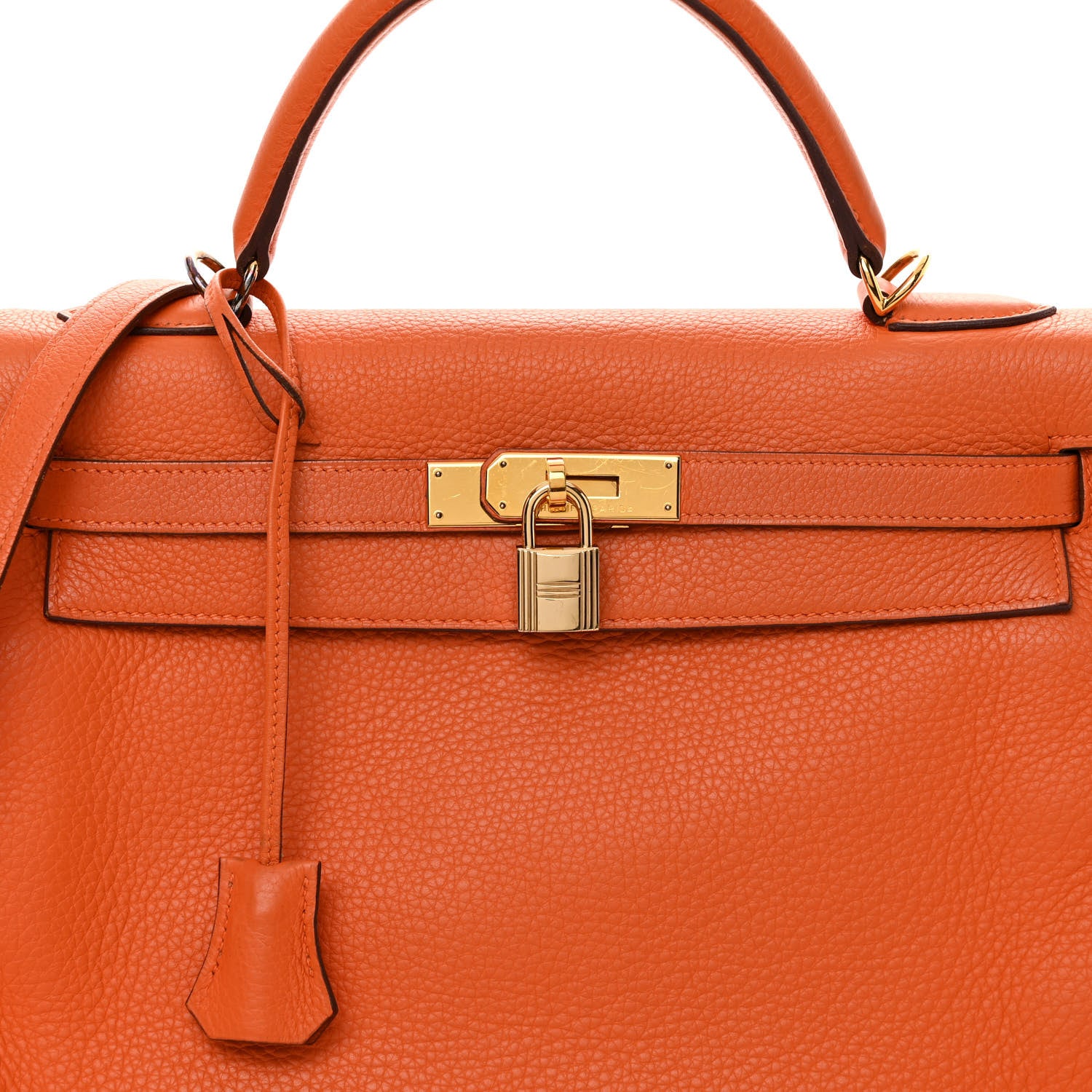 Hermes Togo Kelly Retourne 32 Orange 8 of 15