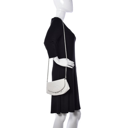 Chanel Caviar Half Moon Wallet On Chain WOC White 2 of 11