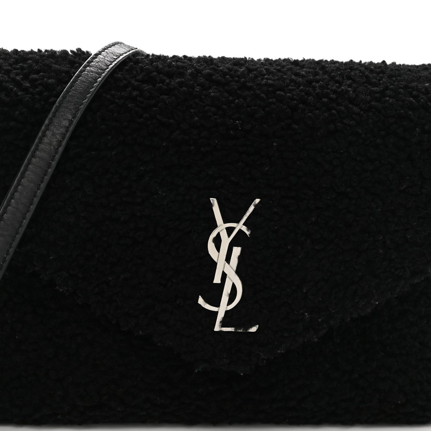 Shearling Toy Loulou Shoulder Bag Black