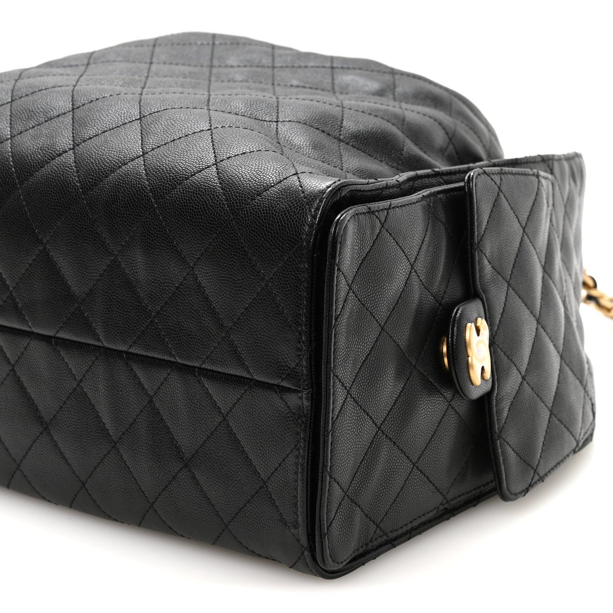Caviar Quilted Large Chanel 25 Handbag Black