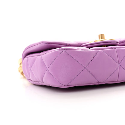 Chanel Lambskin Quilted Mini Funky Town Flap Purple 9 of 11
