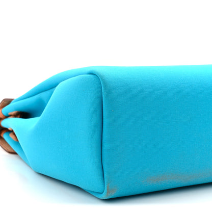 Hermes Toile Officier Vache Hunter Verso Herbag Zip Retourne PM 31 Bleu Azteque Menthe 10 of 11