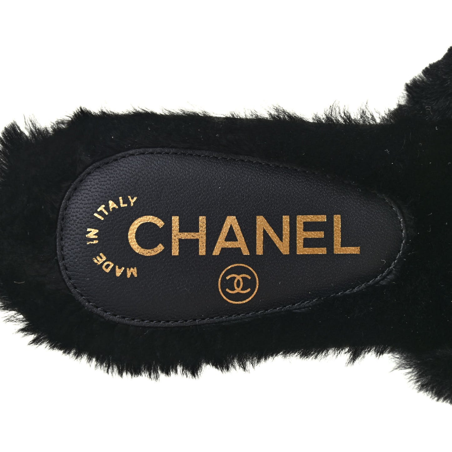 Rabbit Lambskin Fur Mules 37 Black