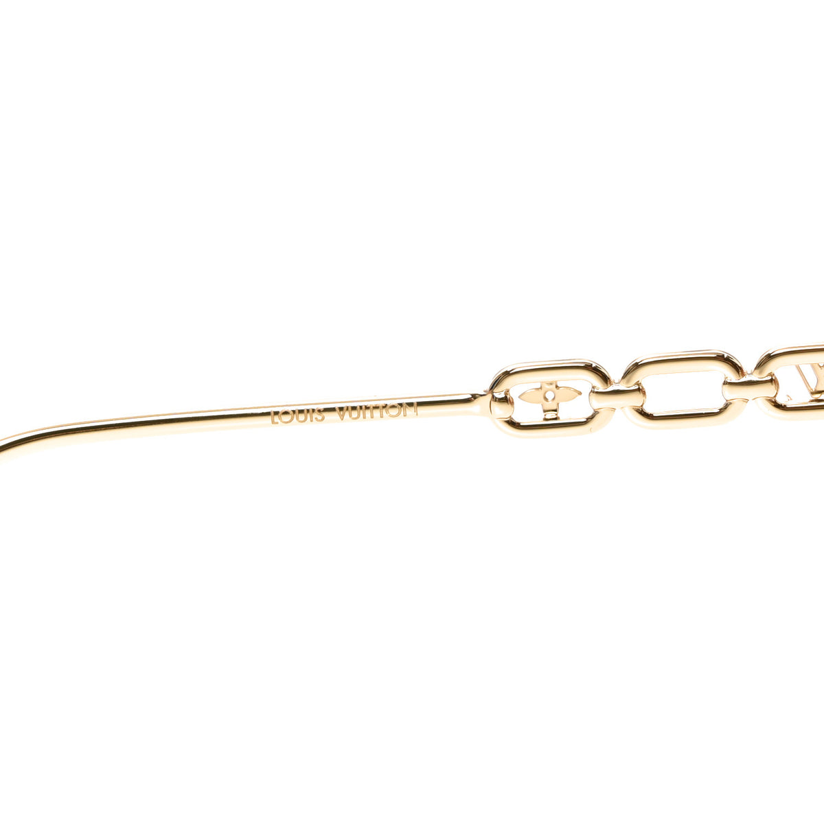 Metal My LV Chain Round Sunglasses Z1650E Gold