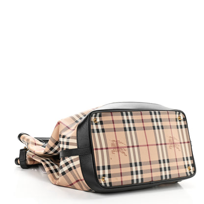 Burberry Haymarket Check Medium Golderton Tote Black 3 of 12