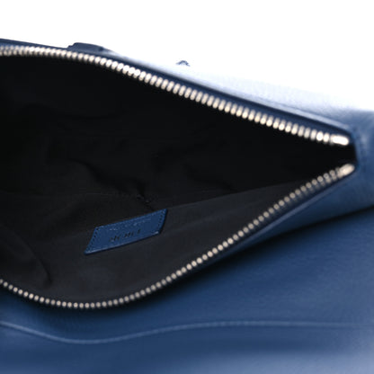 Christian Dior Grained Calfskin Mens Saddle Bag Navy Blue 5 of 11