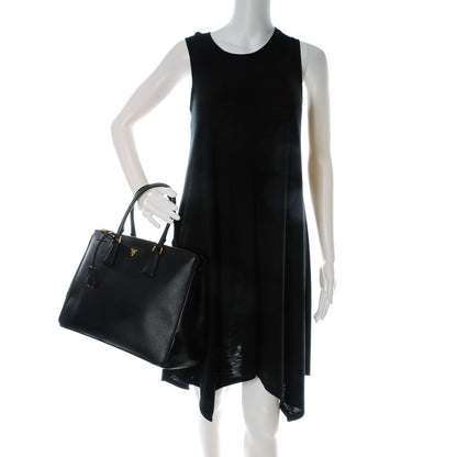 Prada Saffiano Large Galleria Double Zip Tote Black 2 of 9