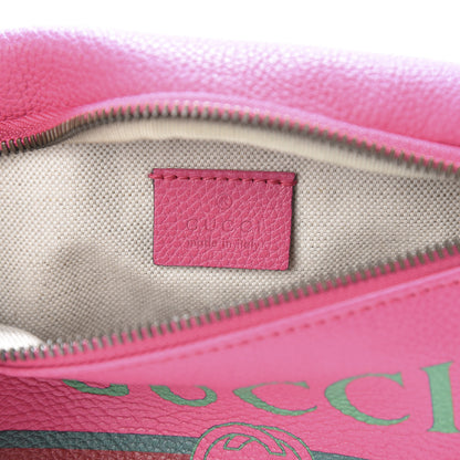 Gucci Grained Calfskin Small Logo Belt Bag Box Pink Green 6 of 11