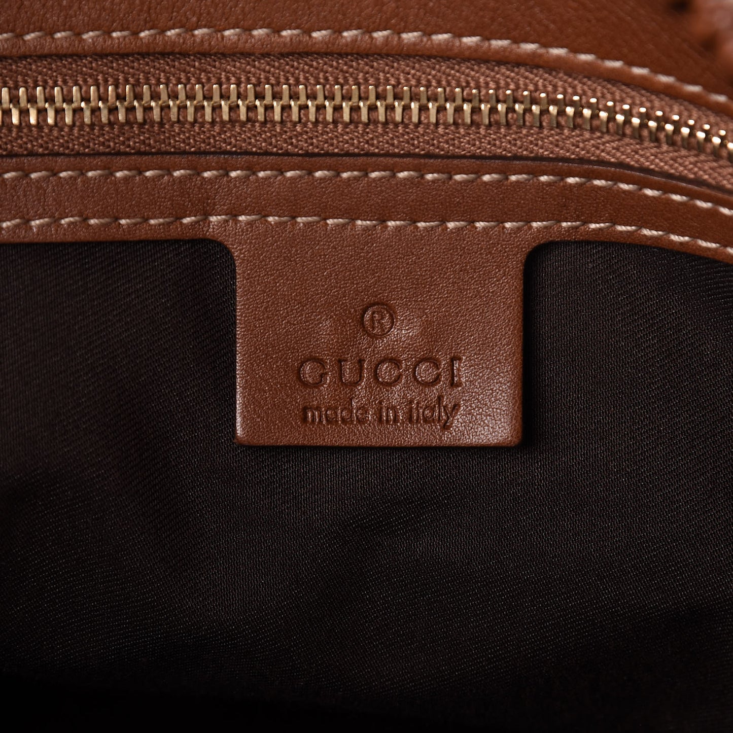 Calfskin Large Horsebit Chain Hobo Brown