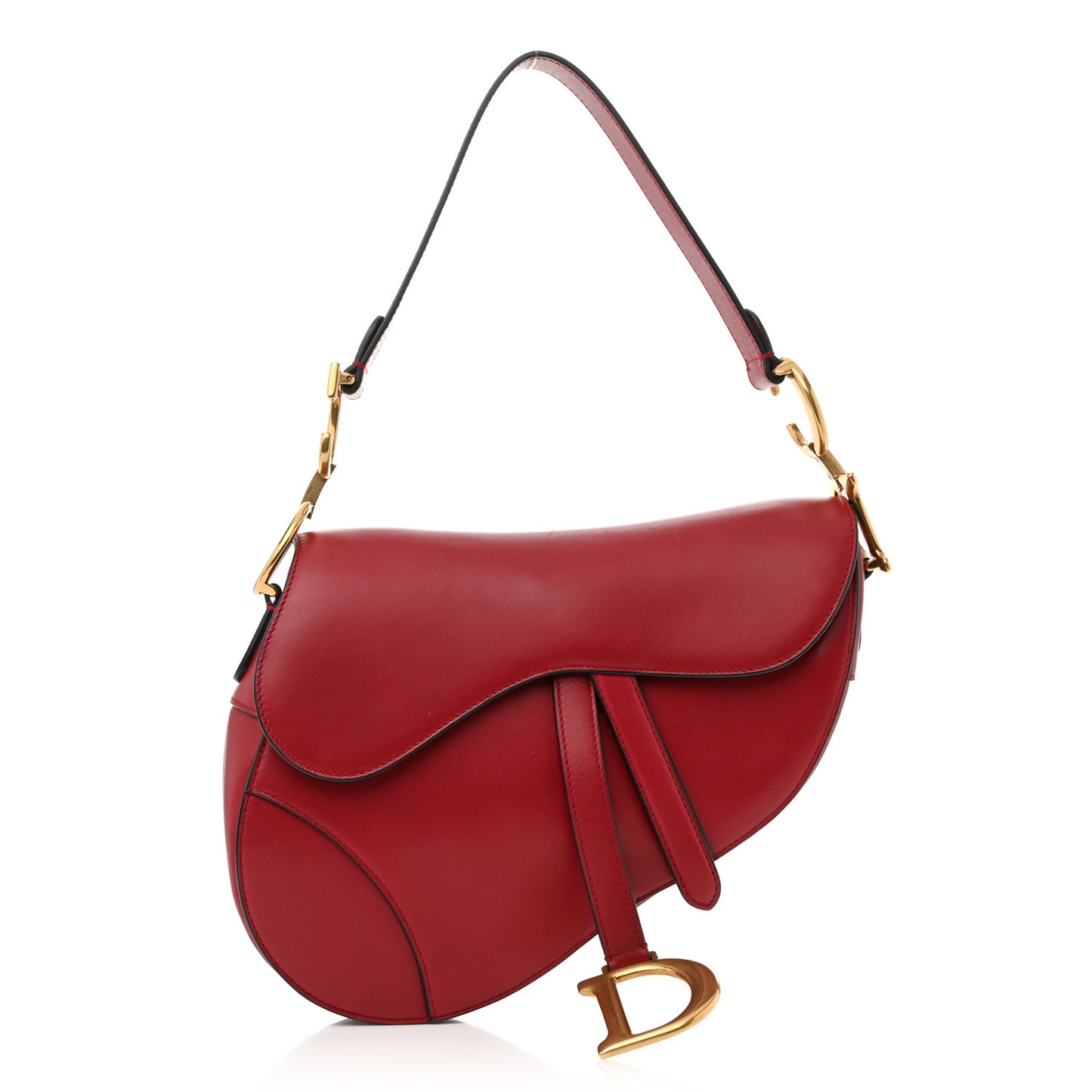 Calfskin Saddle Bag Scarlet