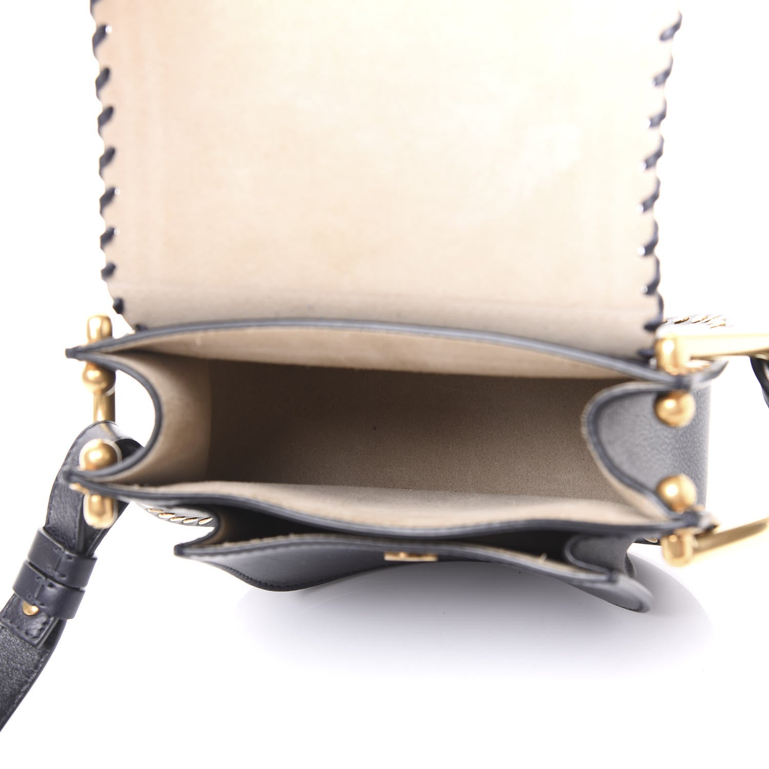 Chloe Calfskin Mini Hudson Tassel Shoulder Bag Full Blue 4 of 10