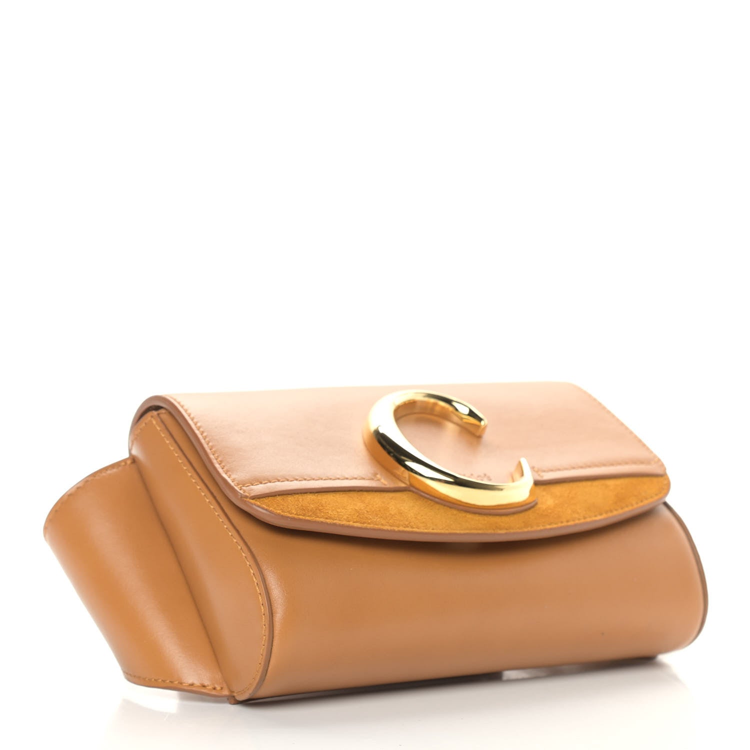 Chloe Calfskin Suede C Belt Bag Tan 3 of 9
