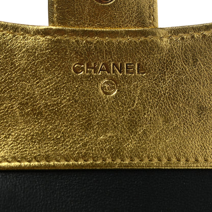 Chanel Metallic Calfskin Crocodile Embossed Cocodile Compact Flap Wallet Gold 6 of 8