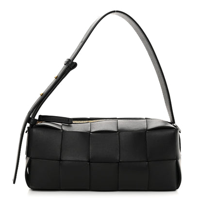 Bottega Veneta Lambskin Maxi Intrecciato Small Brick Cassette Bag Black 1 of 12
