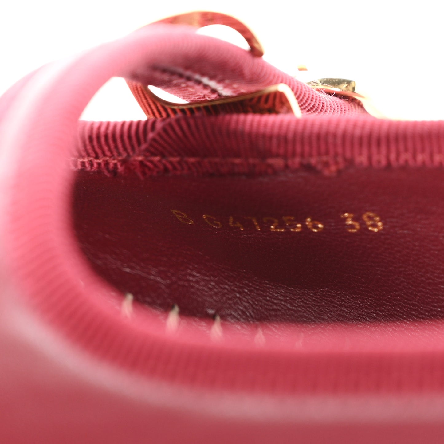 Lambskin Jute Mary Jane Flats 38 Burgundy