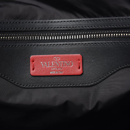 Valentino Garavani Shiny Canvas VLTN Medium Messenger Bag Black 6 of 8