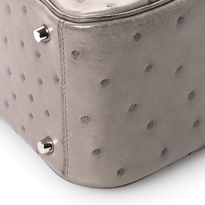 Hermes Ostrich Mini Lindy 20 Gris Tourterelle 10 of 11