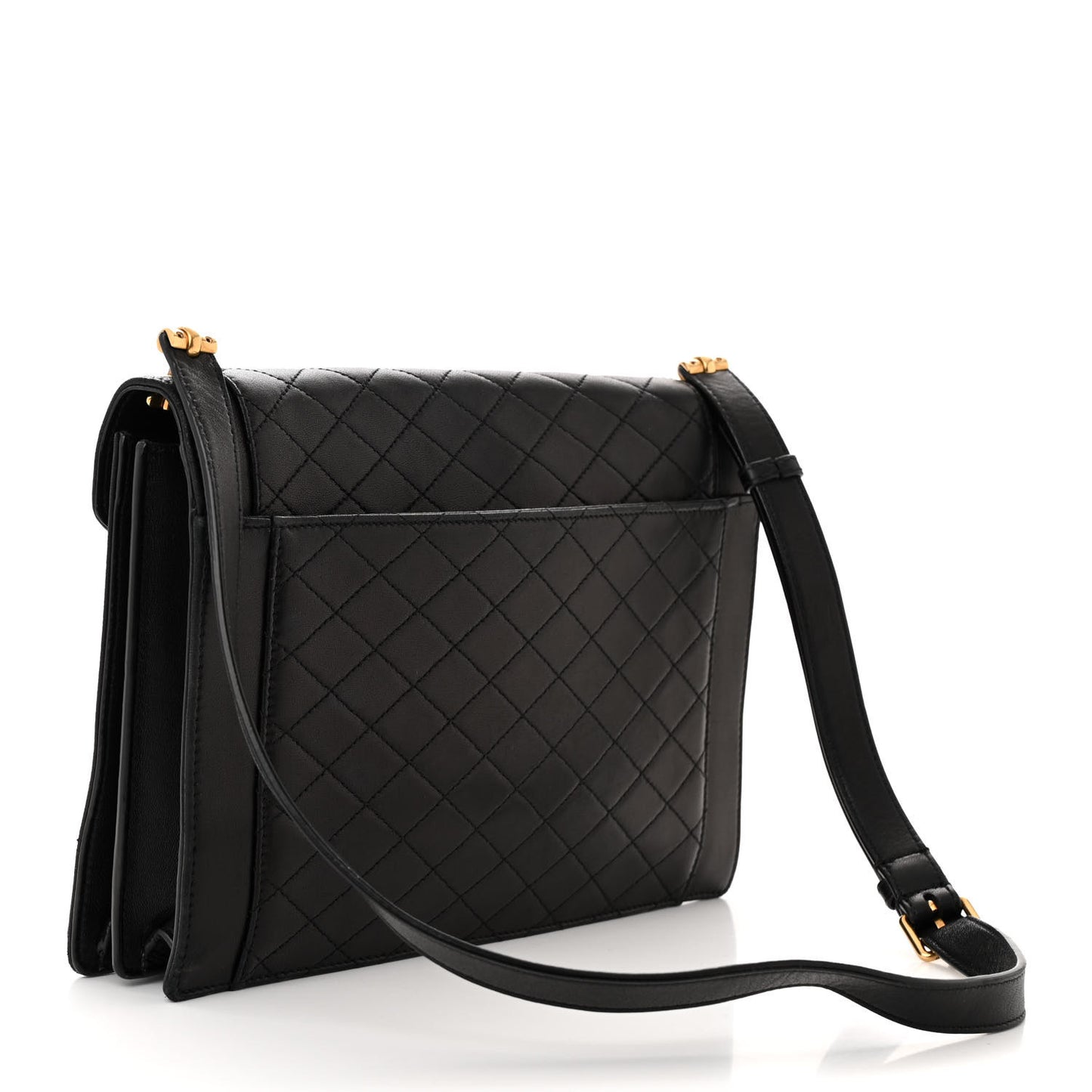 Lambskin Quilted Mini Gaby Satchel Black