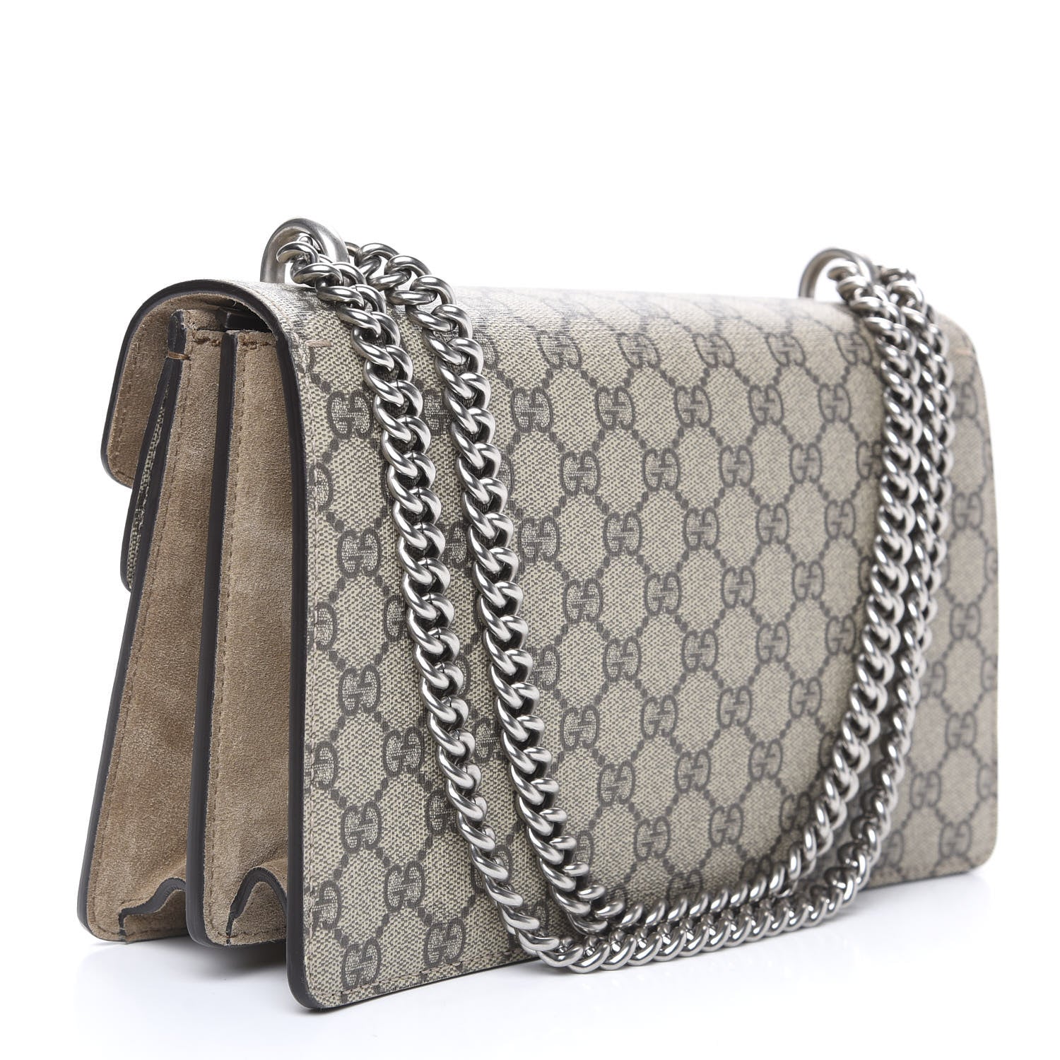 Gucci GG Supreme Monogram Small Dionysus Shoulder Bag Taupe 2 of 10