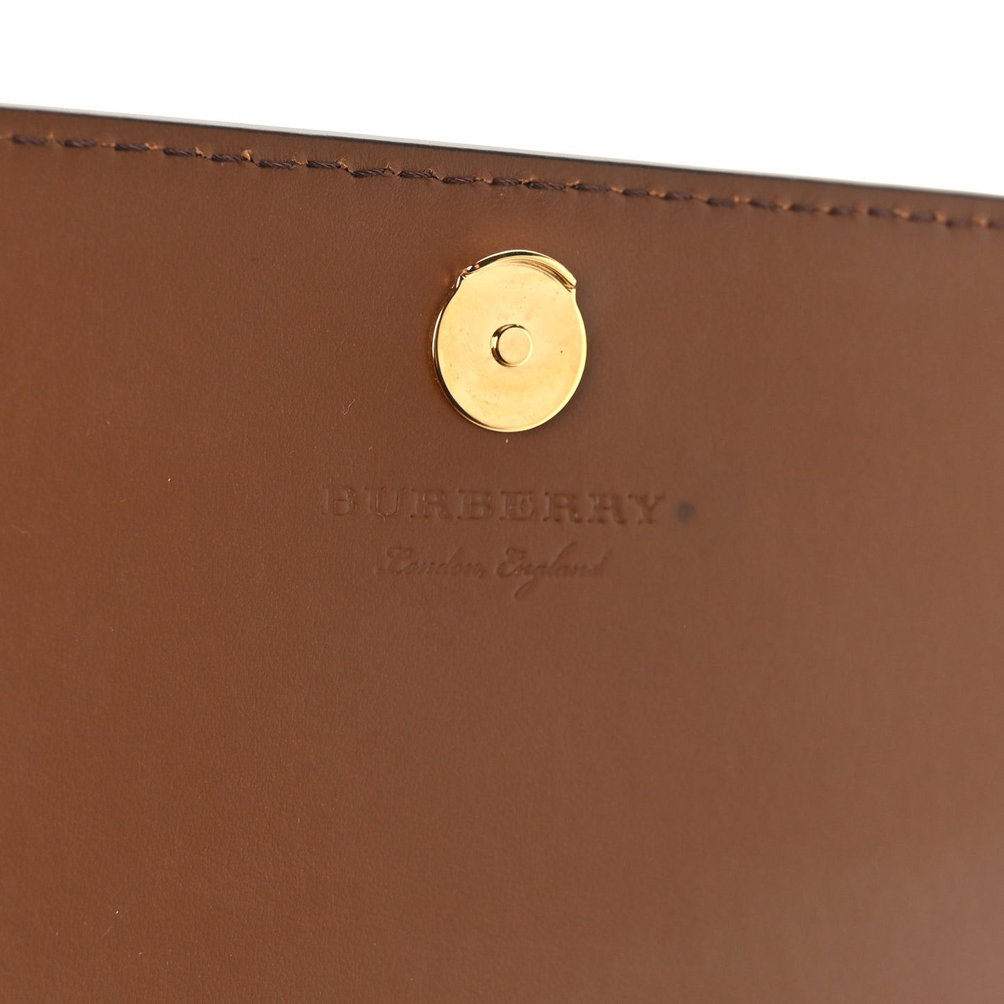 Grained Calfskin House Check Tartan Mix Hampshire Wallet On Chain Tan