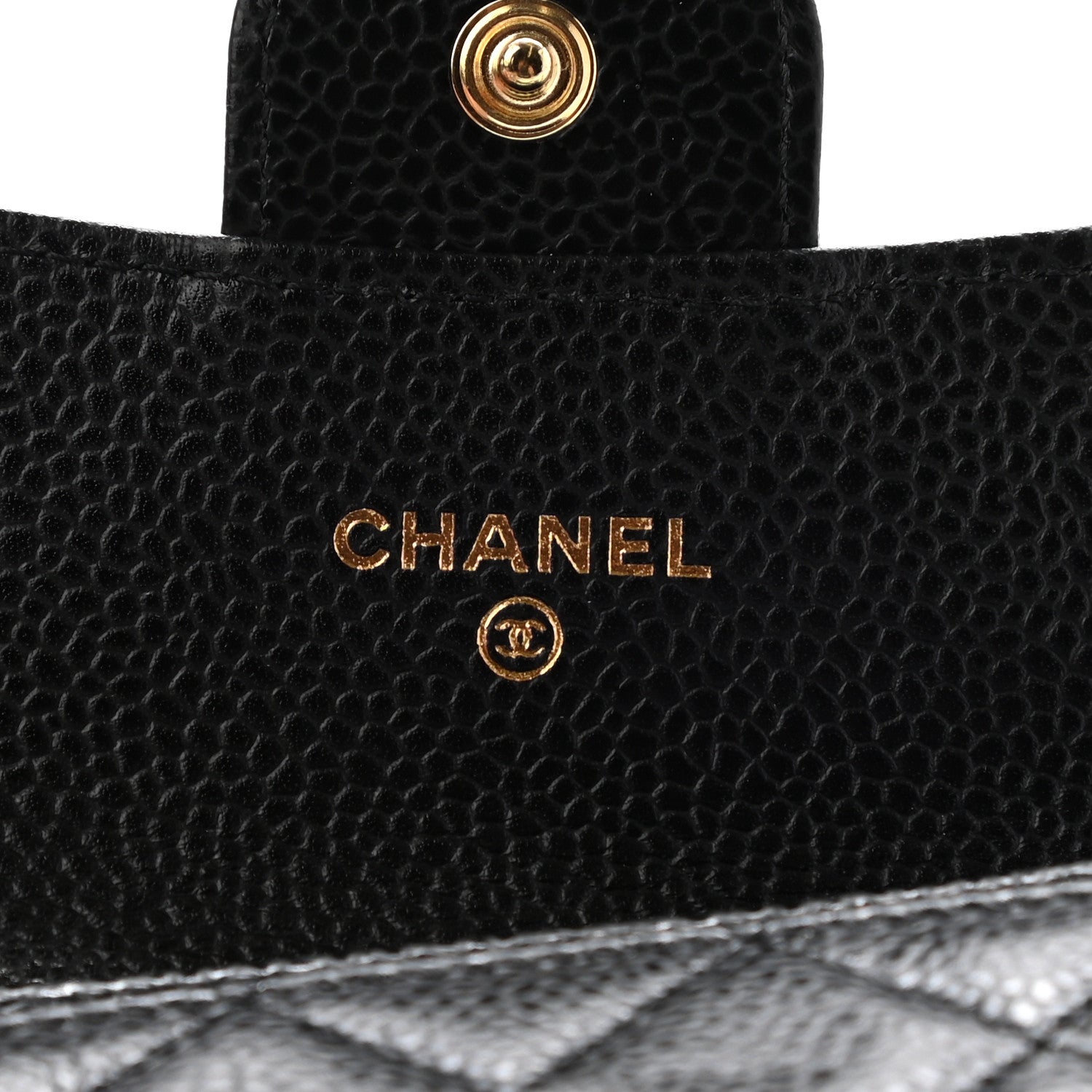 Chanel Caviar Quilted Flap Card Holder Wallet Black 6 of 8