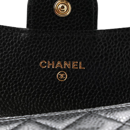 Chanel Caviar Quilted Flap Card Holder Wallet Black 6 of 8