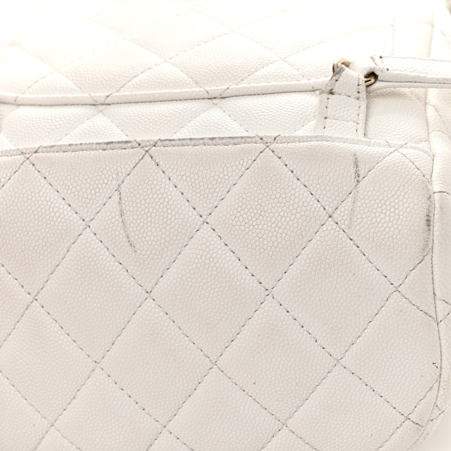 Caviar Quilted Mini Urban Spirit Backpack White