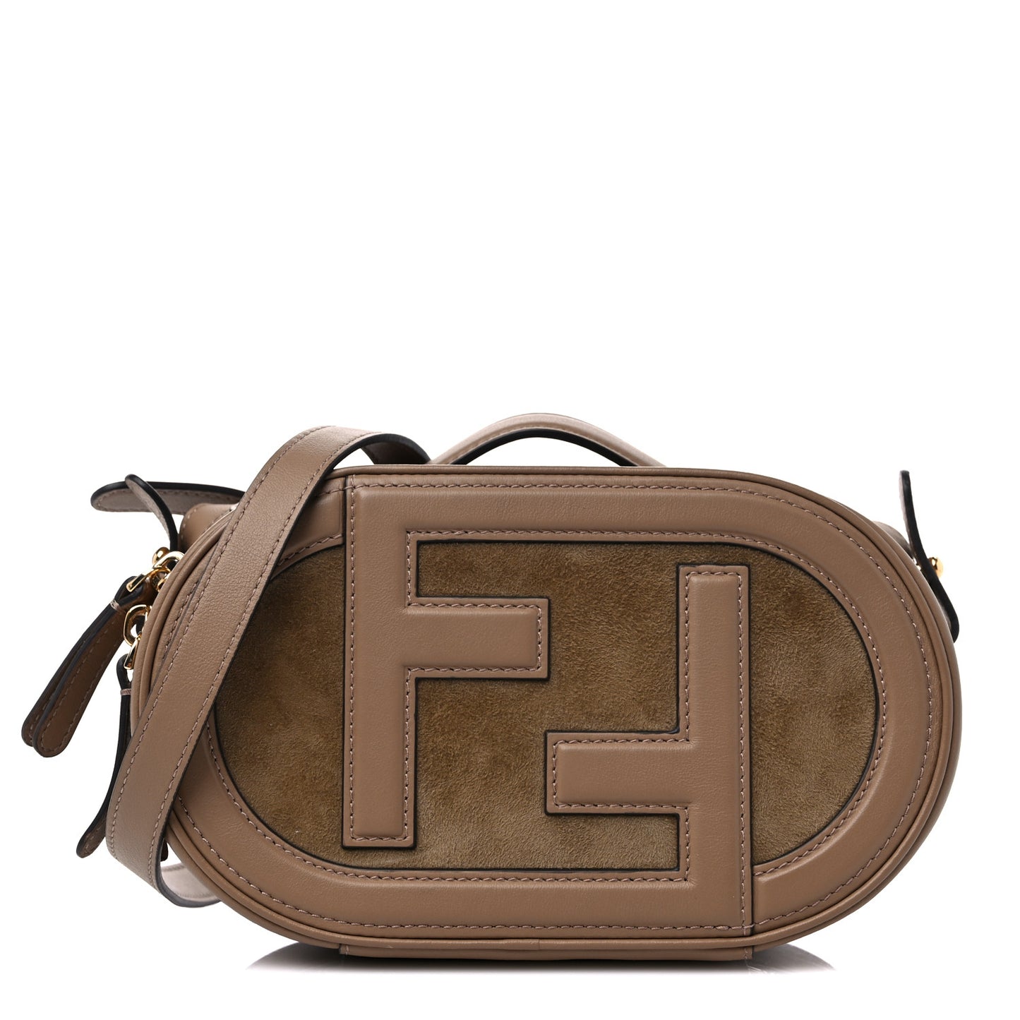 Vitello Grace Camoscio O'Lock Mini Camera Case Sand Rovere