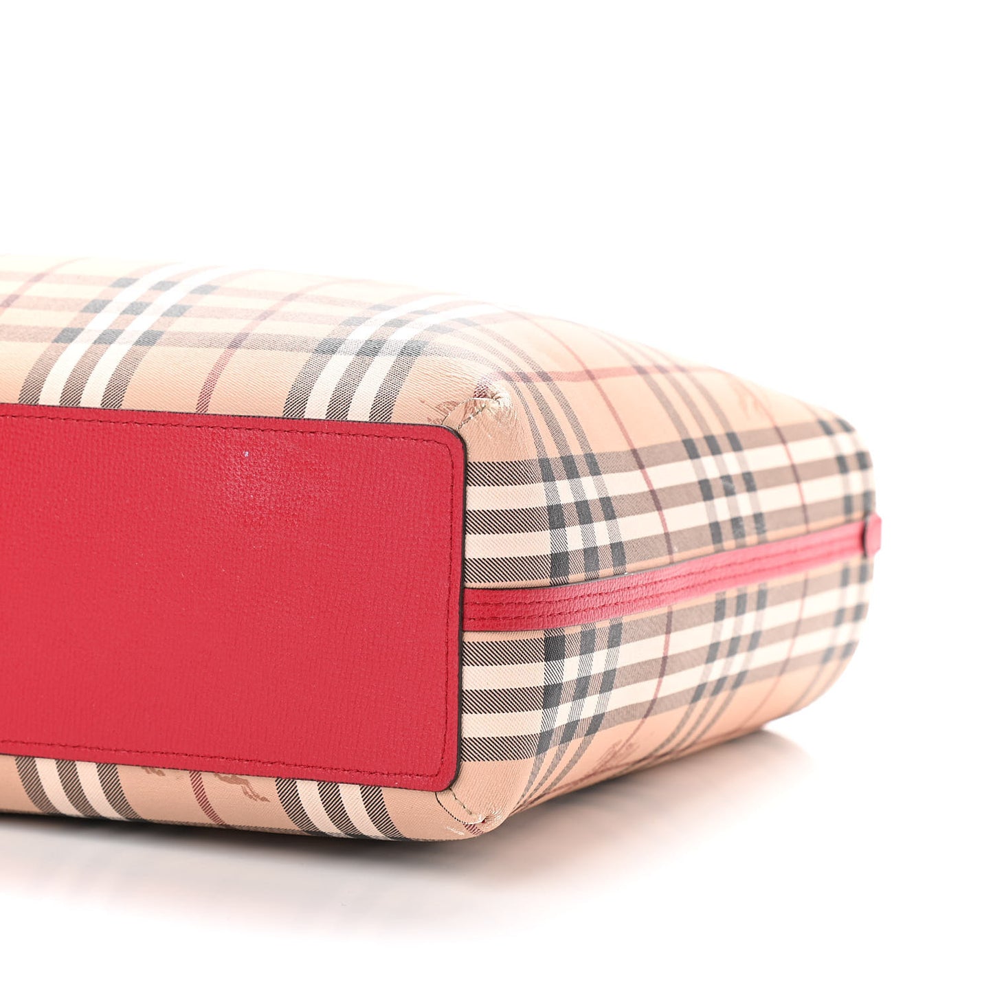 Haymarket Check Small Reversible Tote Poppy Red