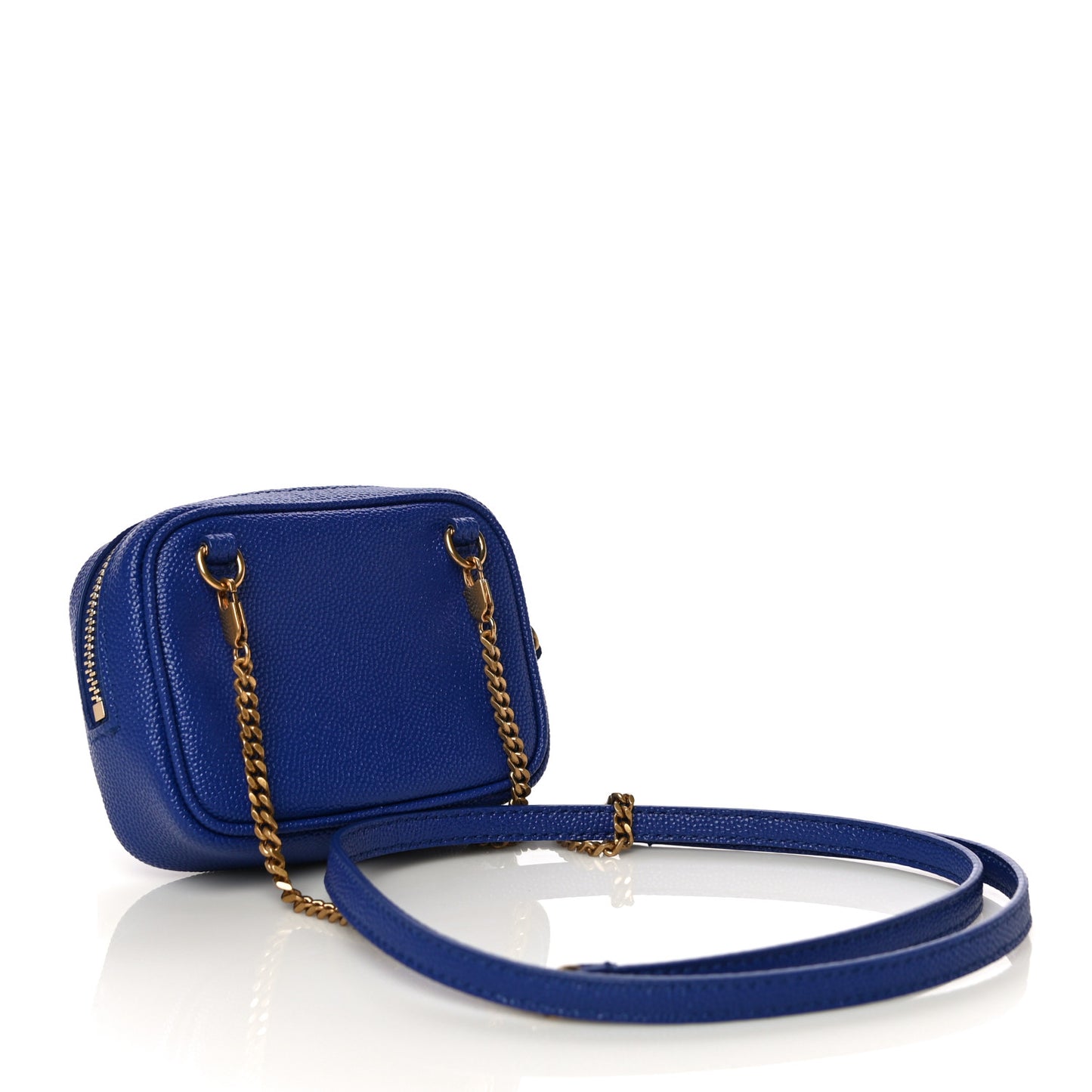 Grain De Poudre Matelasse Monogram Baby Lou Camera Bag Sapphire Blue
