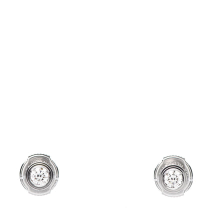 Cartier 18K White Gold Diamond MM D'Amour Earrings 1 of 5