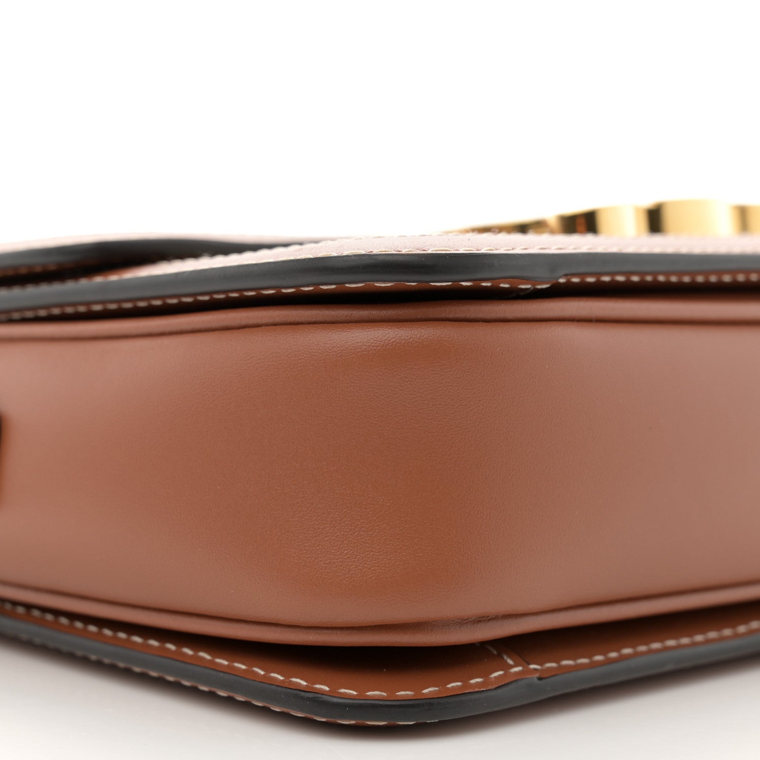 Celine Textile Calfskin Teen Triomphe Bag Natural Tan 10 of 11