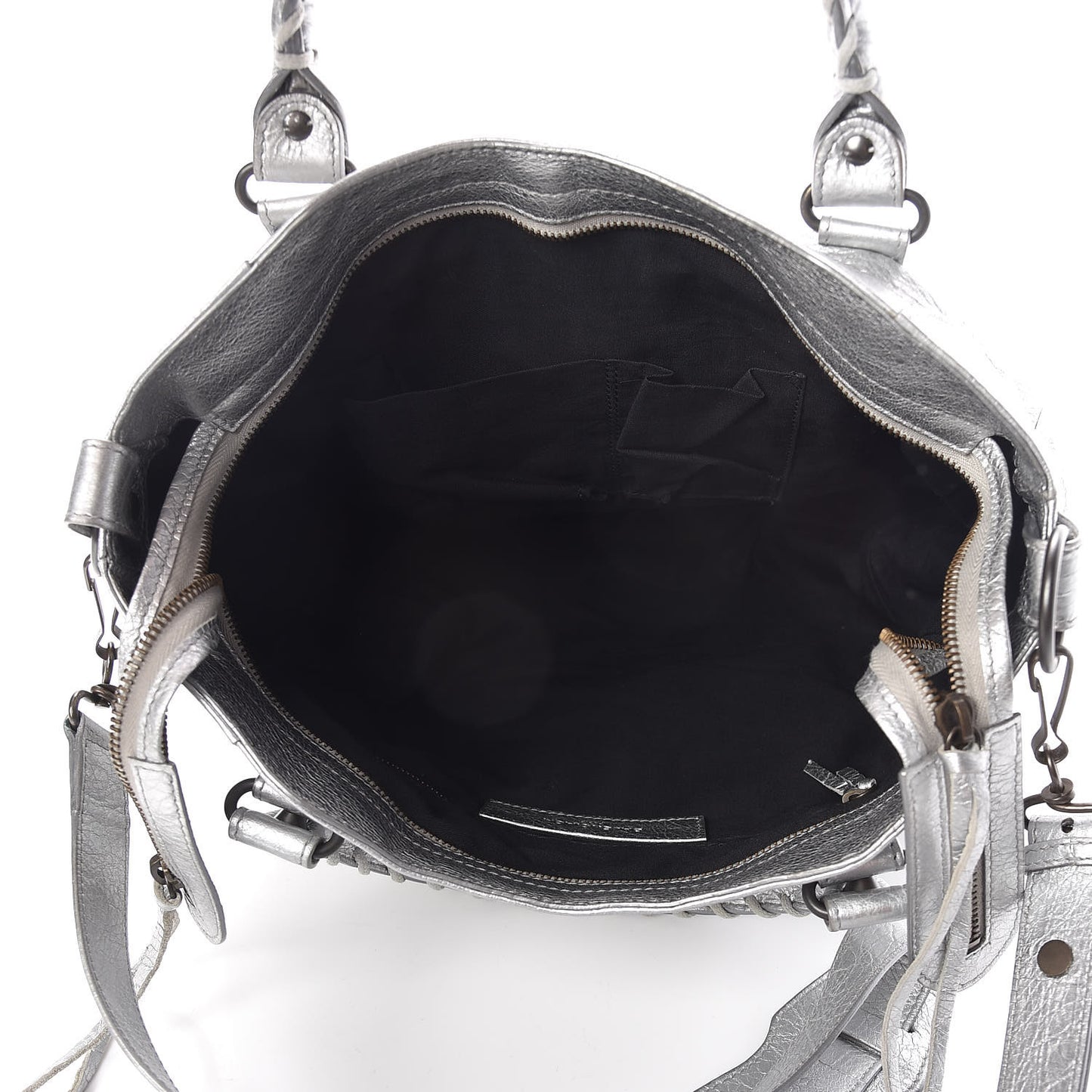 Metallic Agneau Classic Hardware Velo Gris Aluminum