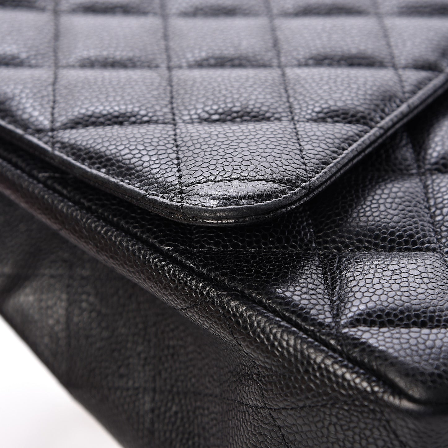 Caviar Quilted Maxi Single Flap Black