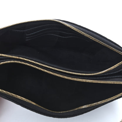 Louis Vuitton Empreinte Double Zip Pochette Black 4 of 10