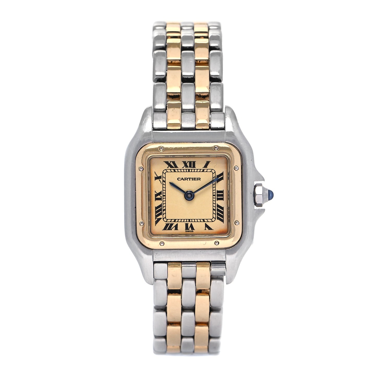Stainless Steel 18K Yellow Gold 22mm Panthere Quartz Watch