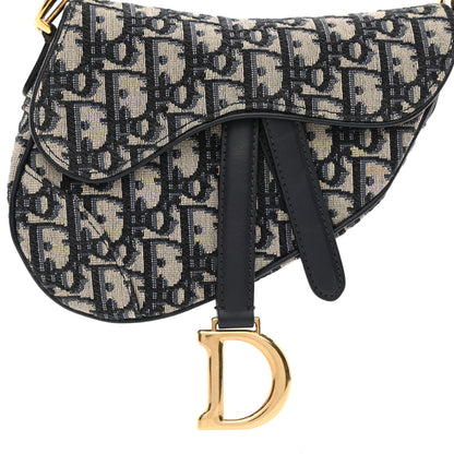 Christian Dior Oblique Mini Saddle Bag Blue 15 of 17