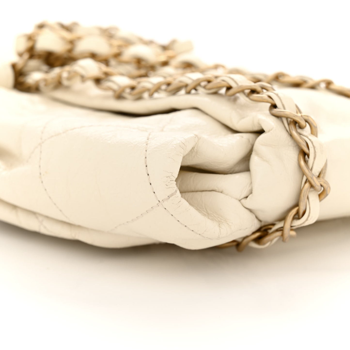 Calfskin Quilted Baluchon White