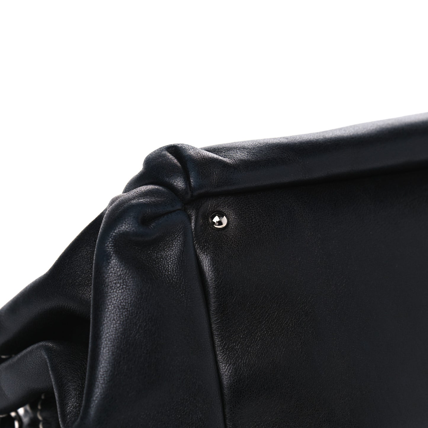Lambskin Lax Accordion Hobo Black