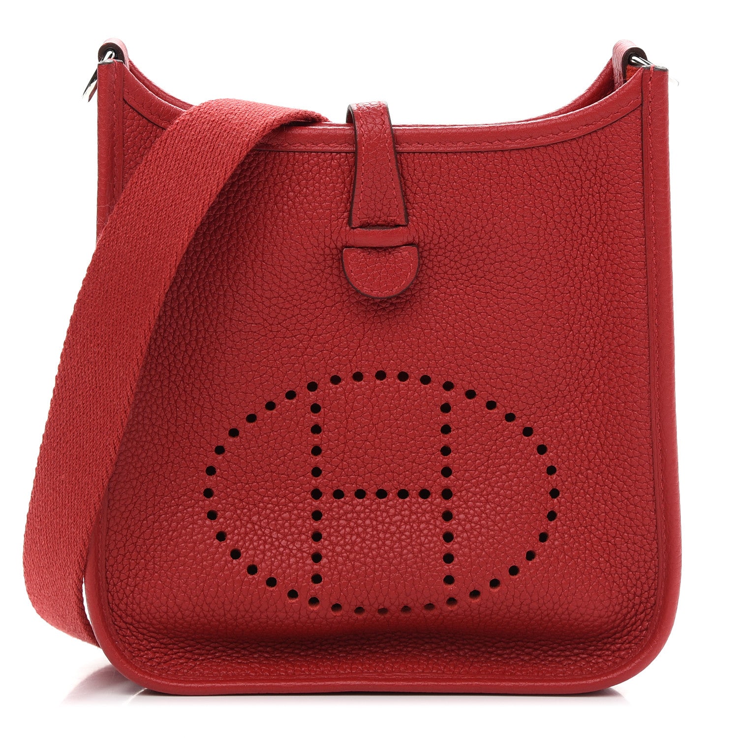 Hermes Taurillon Clemence Evelyne TPM Rouge Piment 1 of 9