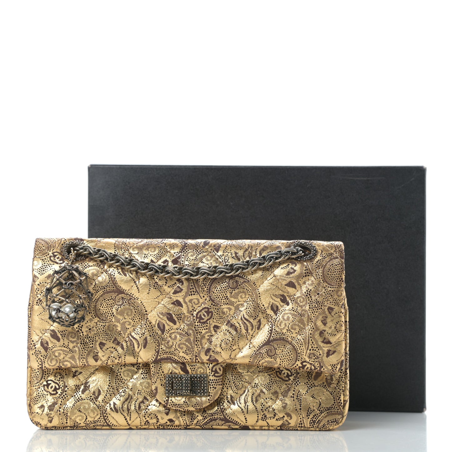 Buffalo Hand Painted Lace 2.55 Reissue 225 Flap Gold