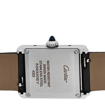 Cartier Stainless Steel Satin Diamond 22mm Must de Cartier Tank Quartz Watch 4 of 5