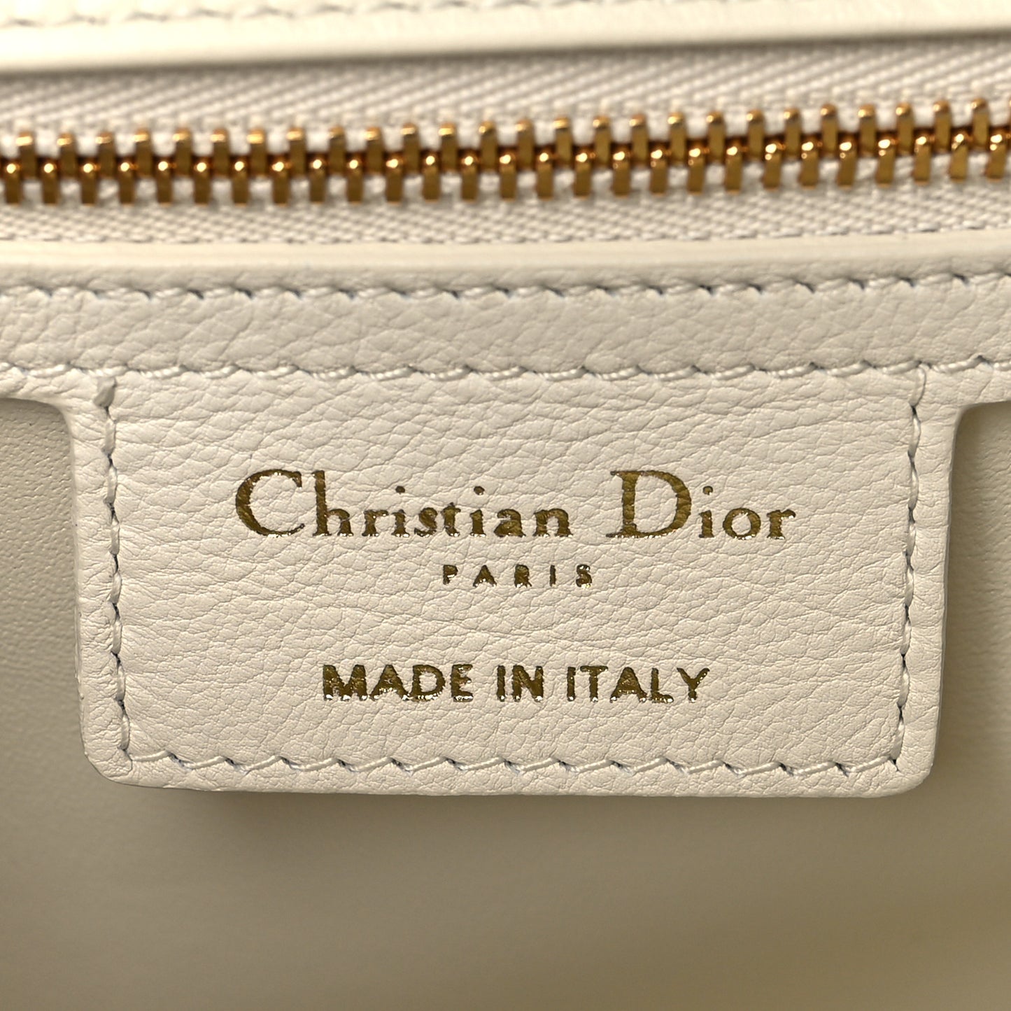 Lambskin Cannage Large Caro Bag Ivory