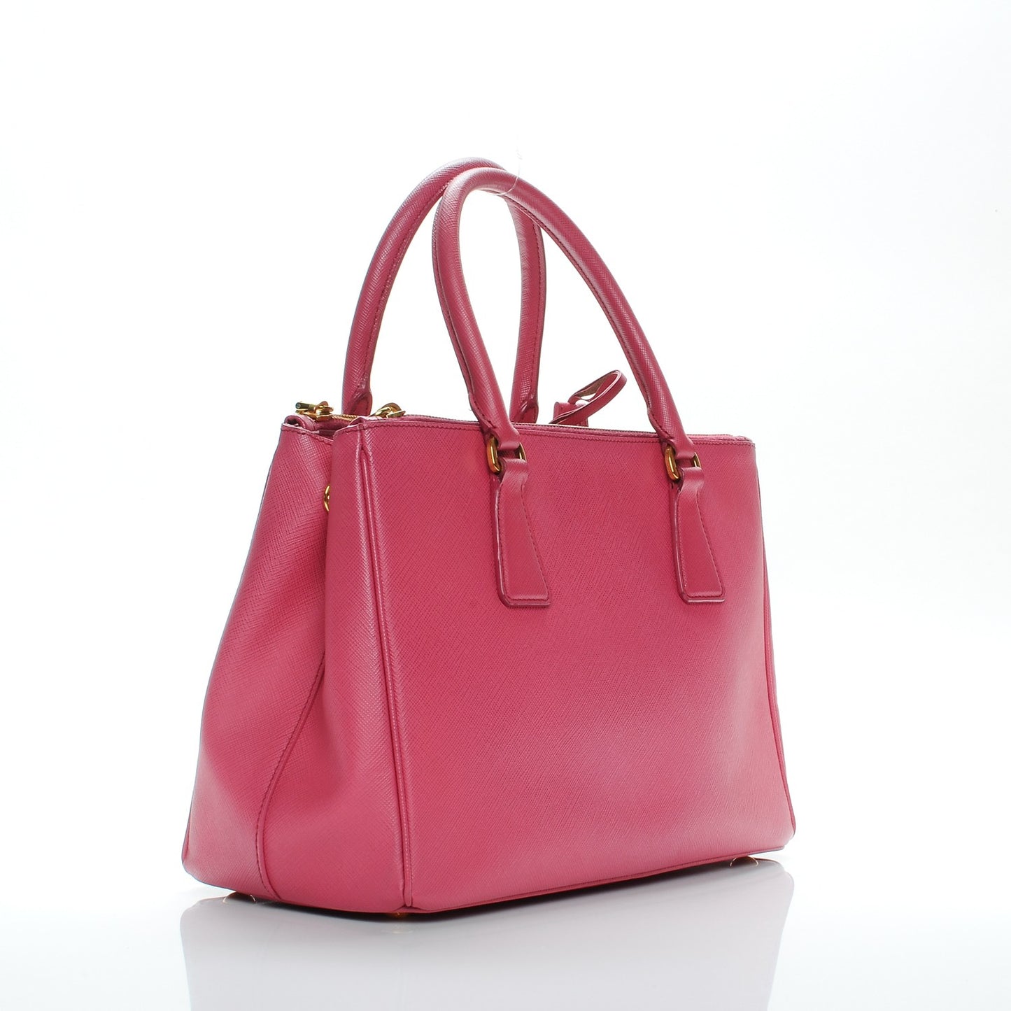 Saffiano Small Galleria Double Zip Tote Peonia