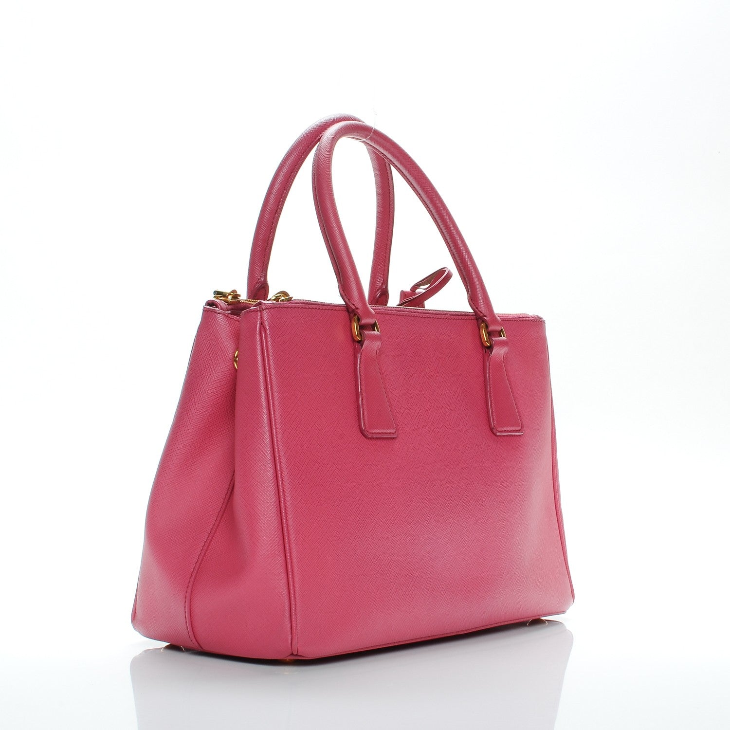 Prada Saffiano Small Galleria Double Zip Tote Peonia 3 of 19